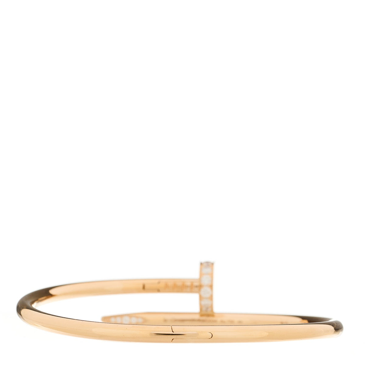 18K Pink Gold Diamond Juste Un Clou Bracelet 17