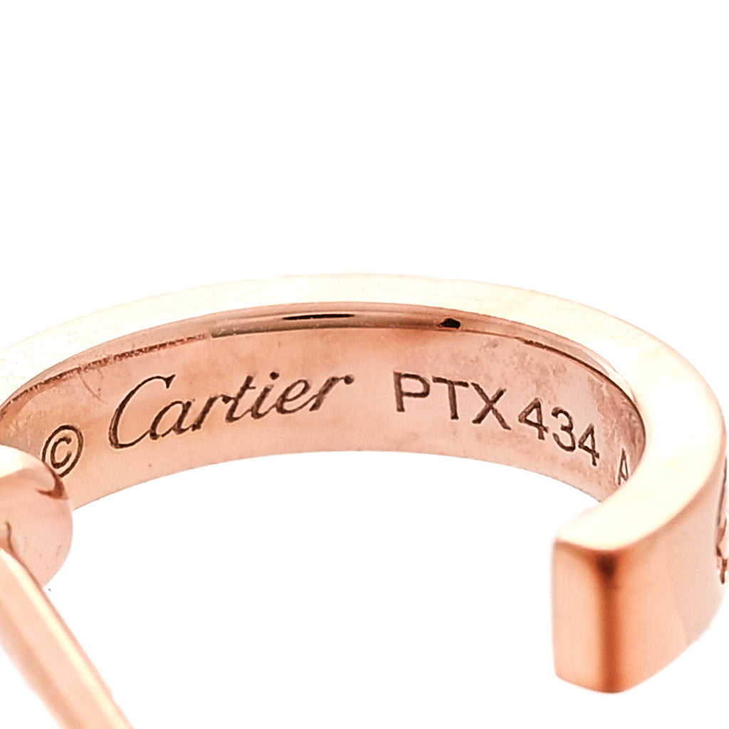18K Pink Gold Small LOVE Hoop Earrings