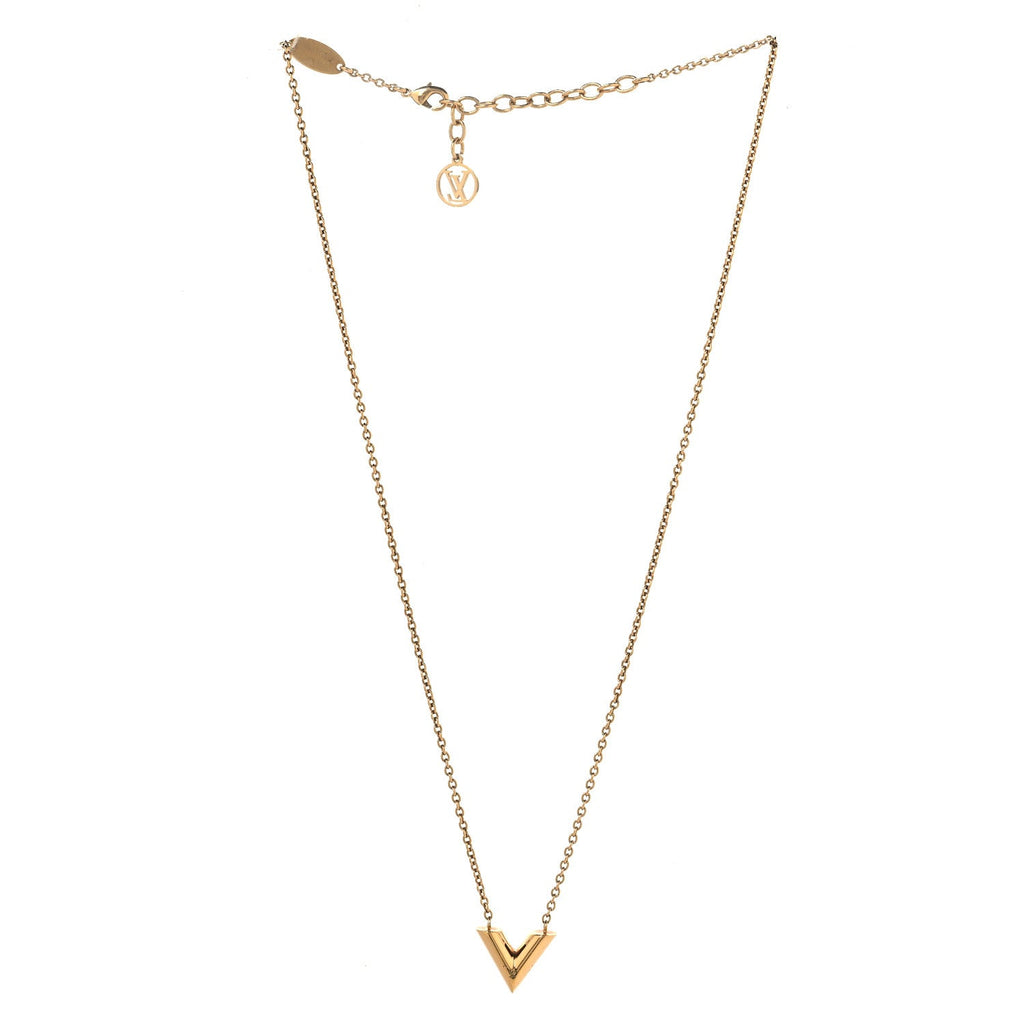 Brass Essential V Necklace Gold