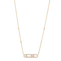 18K Yellow Gold Diamond Large Move Classic Pave Necklace