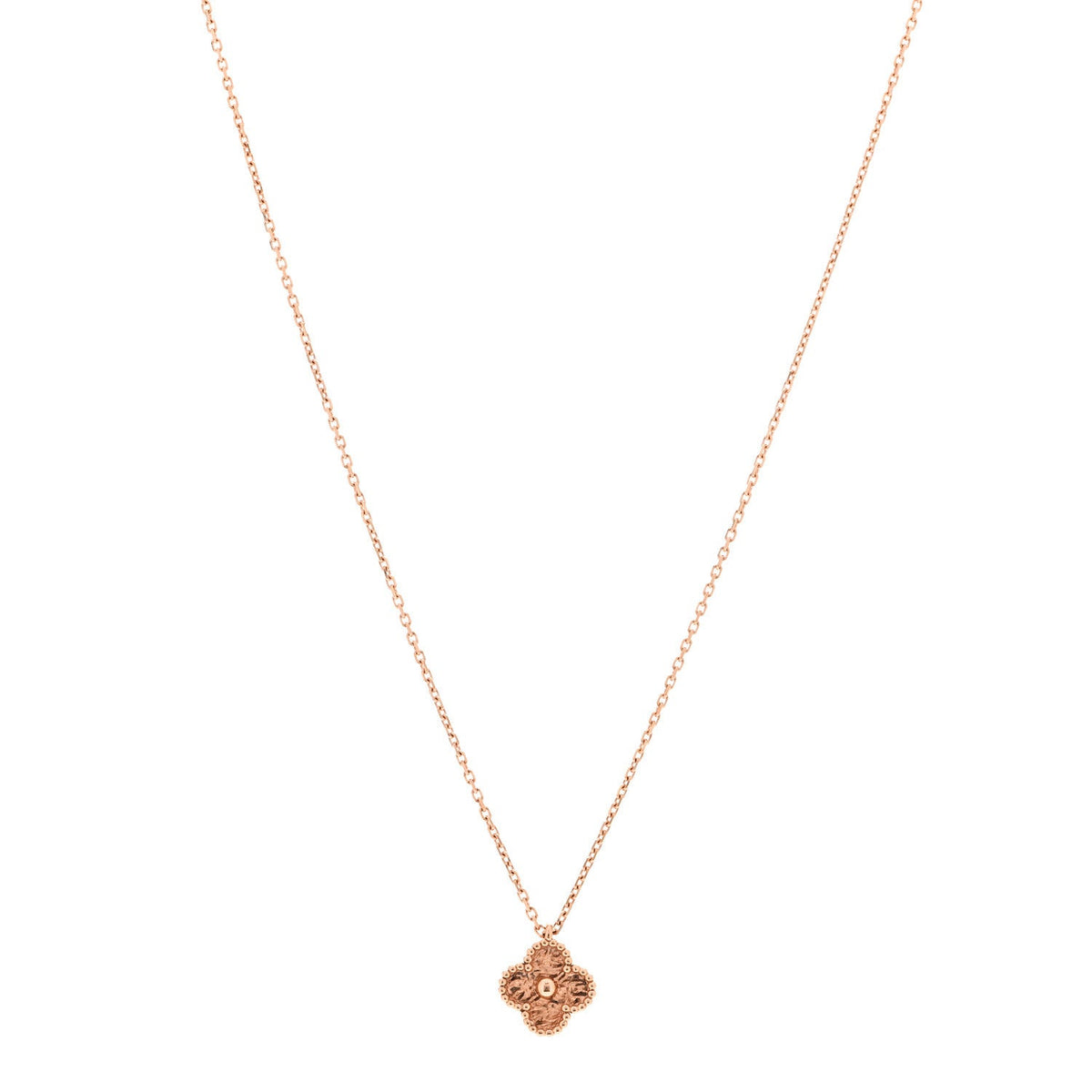 18K Rose Gold Sweet Alhambra Pendant Necklace