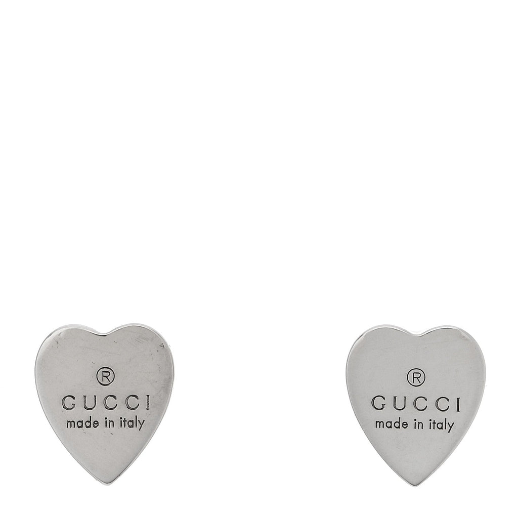 Sterling Silver Trademark Heart Stud Earrings