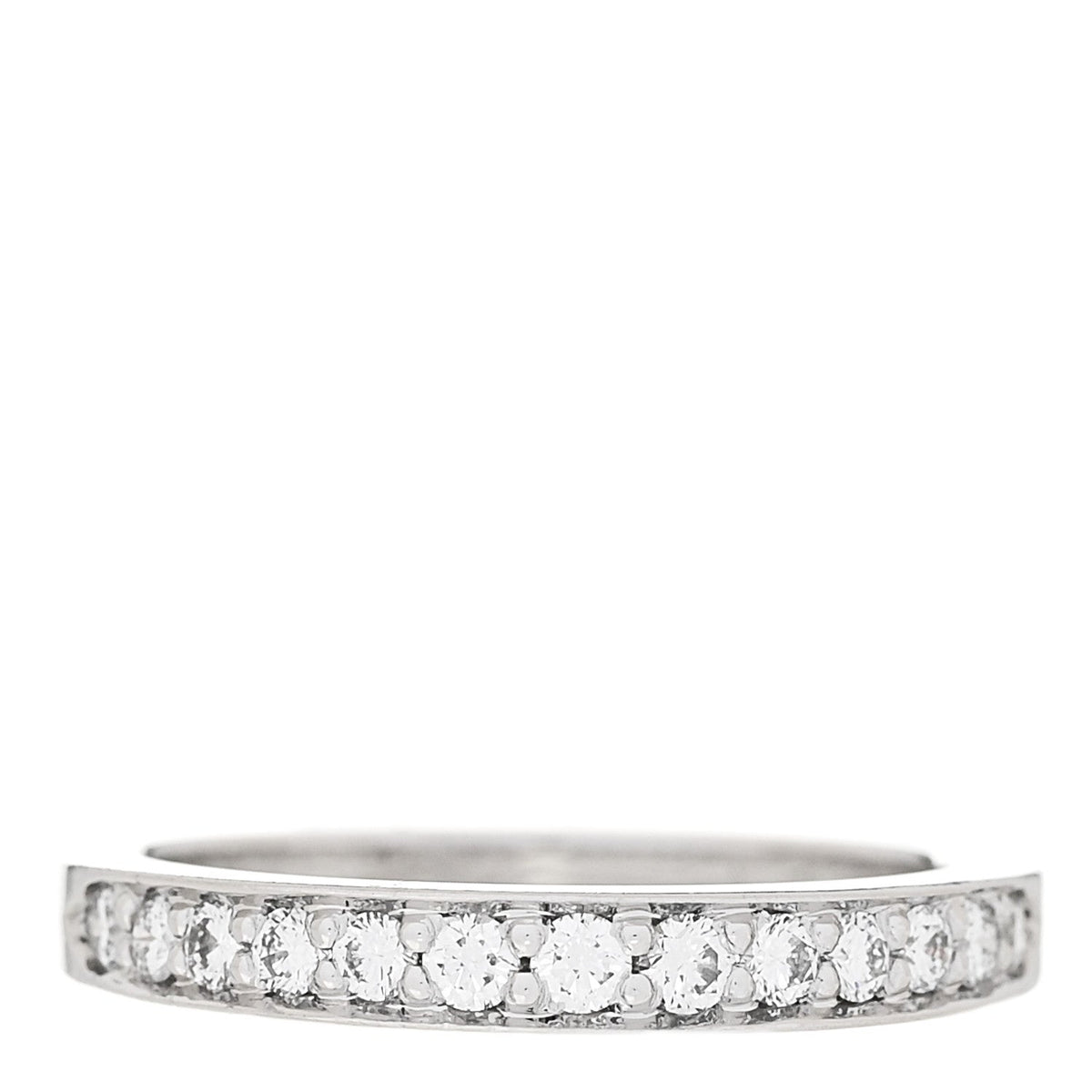 Platinum Diamond 2.5mm Half Circle Wedding Band Ring 50 5.25