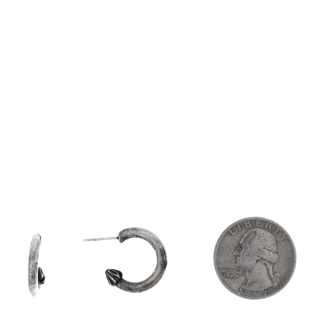 Sterling Silver Plain Hoop Earrings