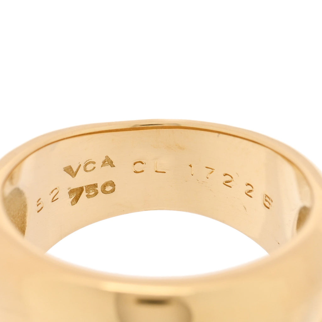 18K Yellow Gold Diamond Wave Ring 52 6