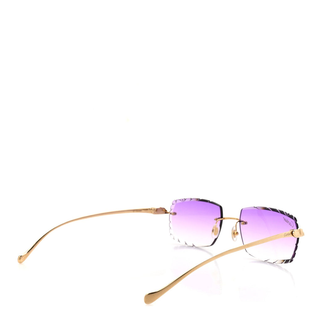 Metal Rimless Sunglasses CT0030O-002 Purple