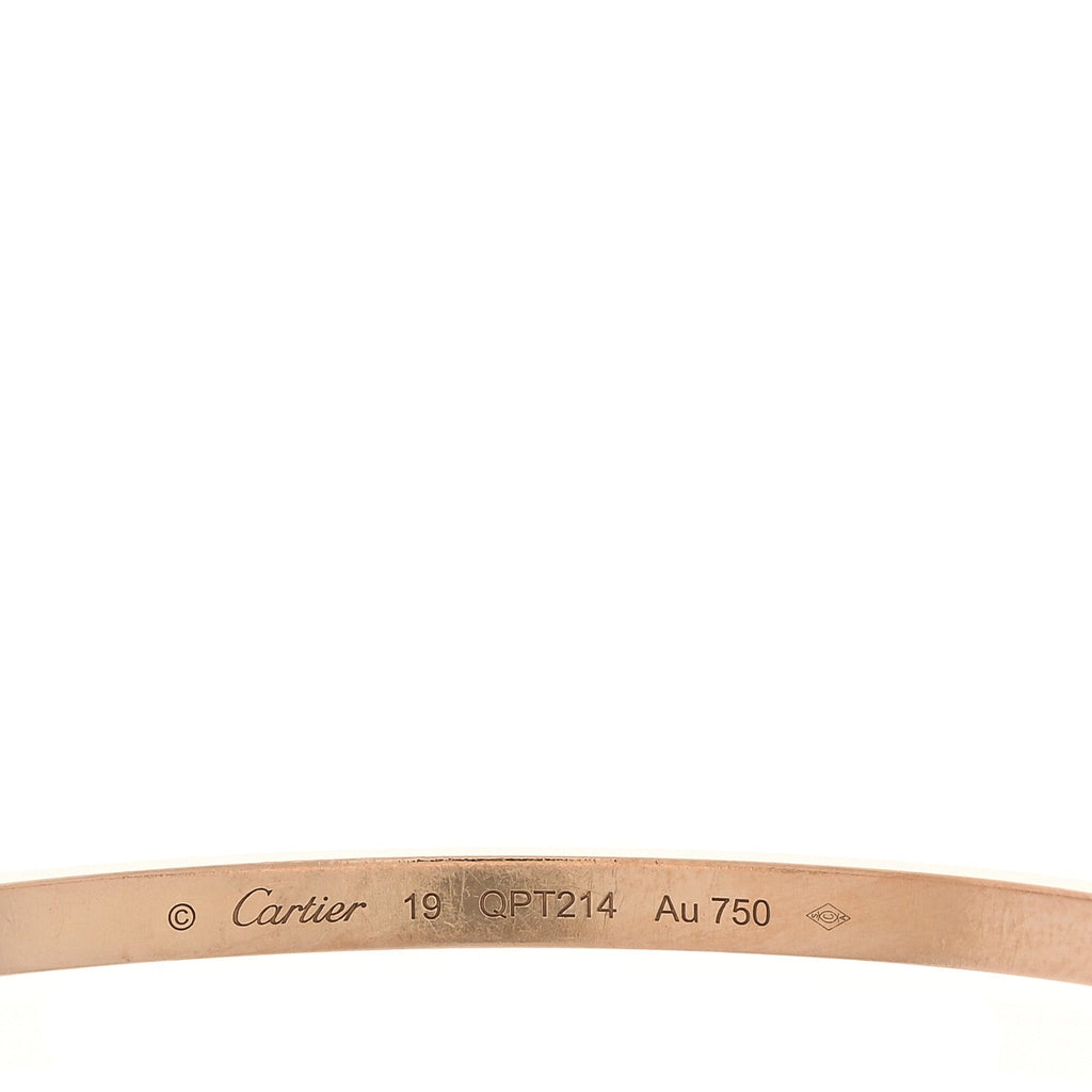 18K Pink Gold 6 Diamond Small LOVE Bracelet 19