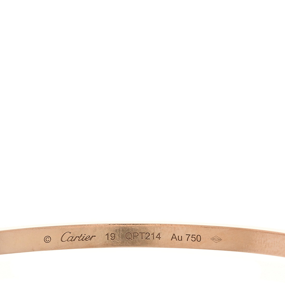 18K Pink Gold 6 Diamond Small LOVE Bracelet 19
