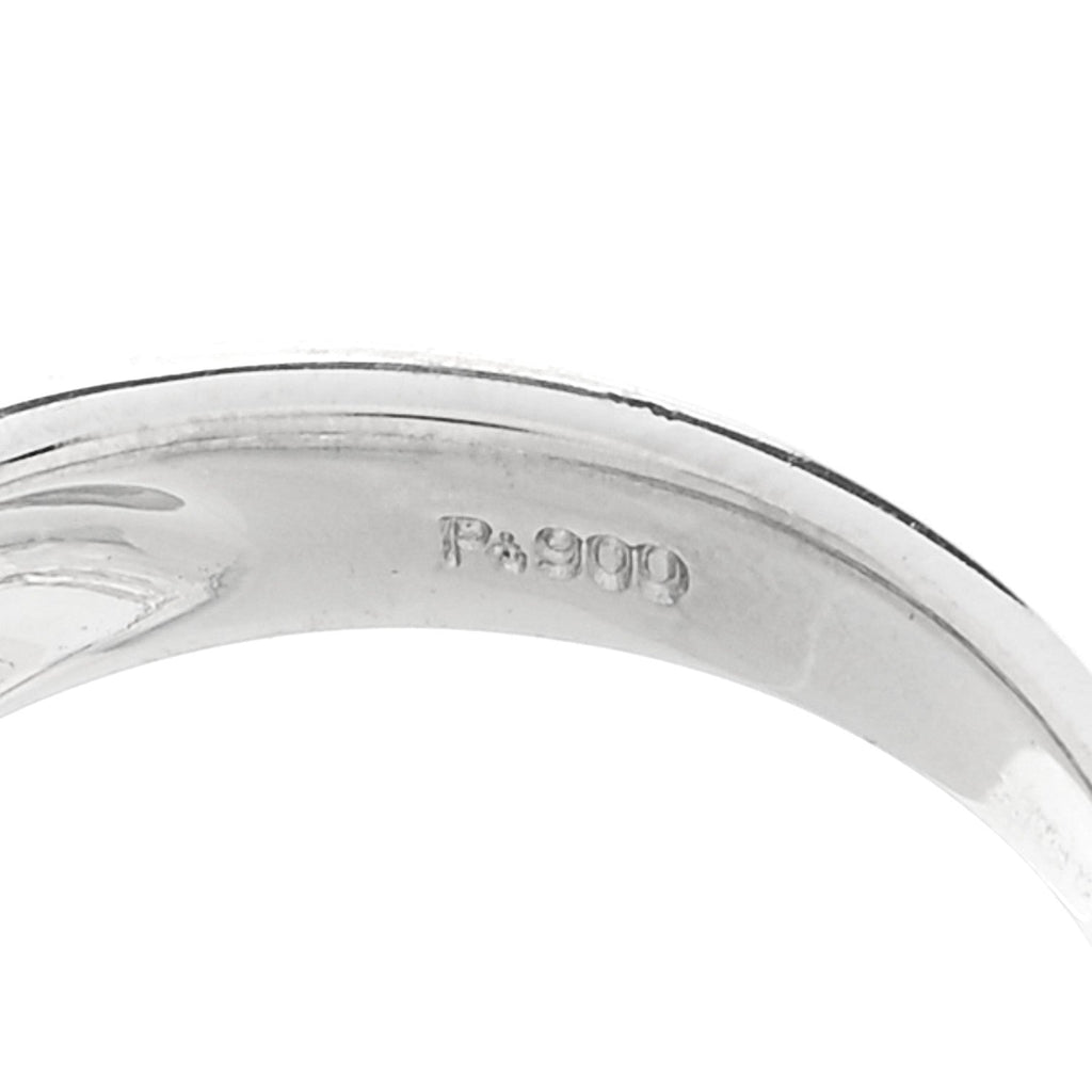 Platinum Diamond 1.18ctw Three Row Dome Band Ring  52 6