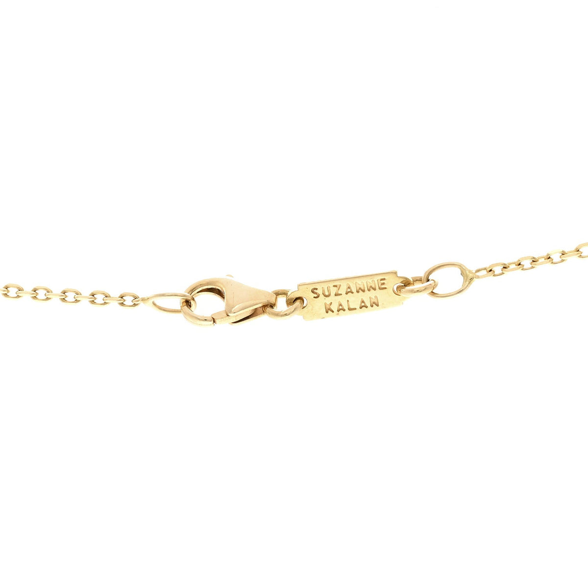 18K Yellow Gold Diamond Classic Drop Necklace