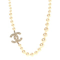 Pearl CC 100th Anniversary Necklace Light Gold