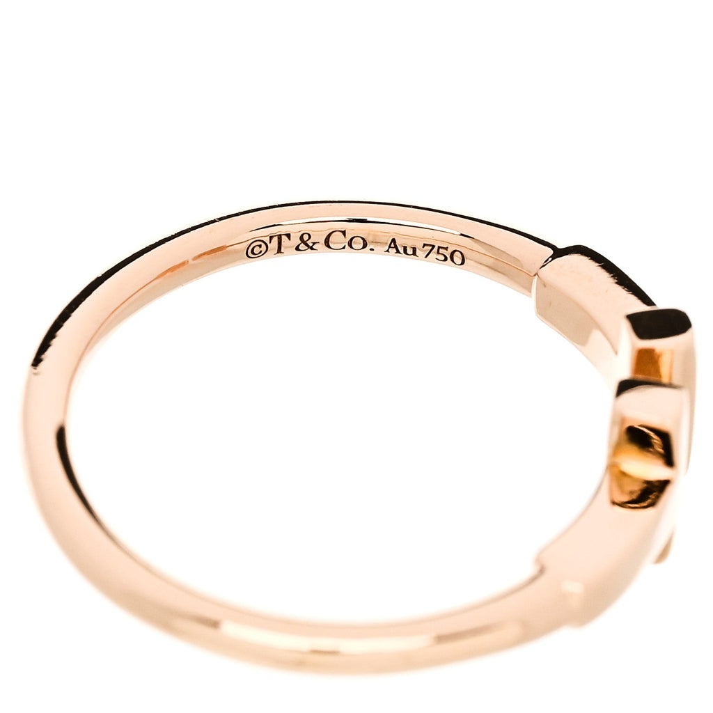 18K Rose Gold T Wire Ring 50 5.5