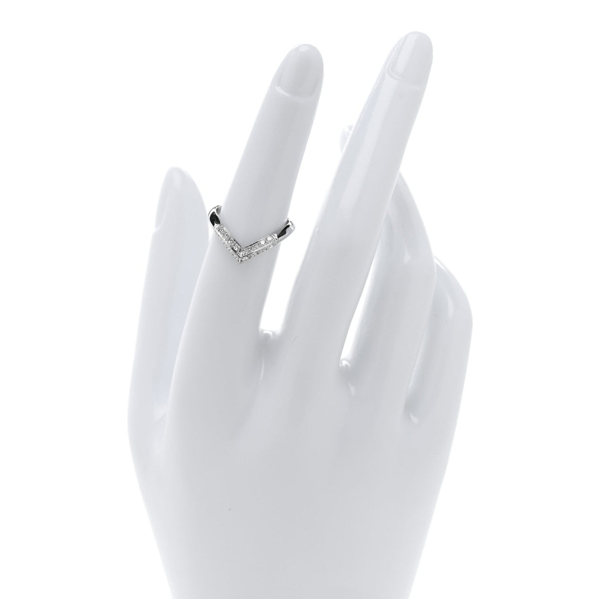 Platiunm Diamond V Pave Ring 50 5.5