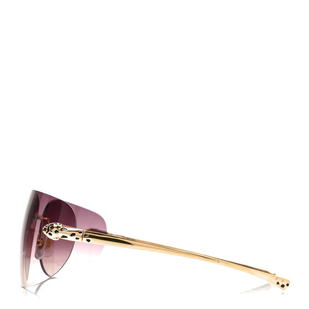 Metal Rimless Panthere De Cartier Sunglasses CT0266S Gold