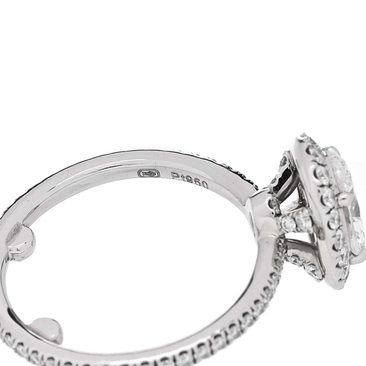 Platinum Diamond 1.01ct The One Oval Shaped Micropave Engagement Ring 49 4.75
