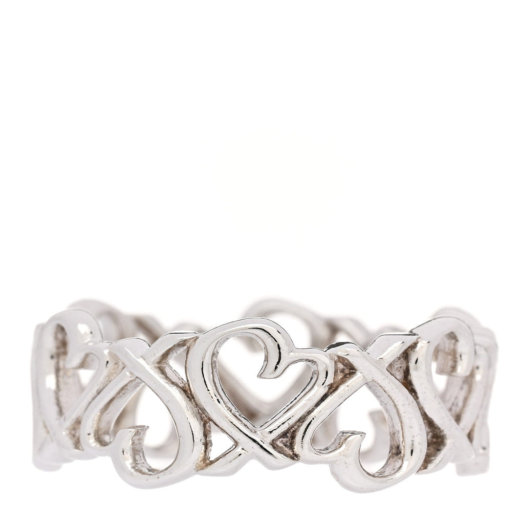 Sterling Silver Paloma Picasso Loving Heart Band Ring 54 6.75