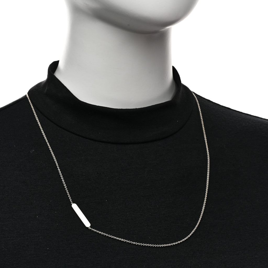 Sterling Silver Tag Chain Necklace