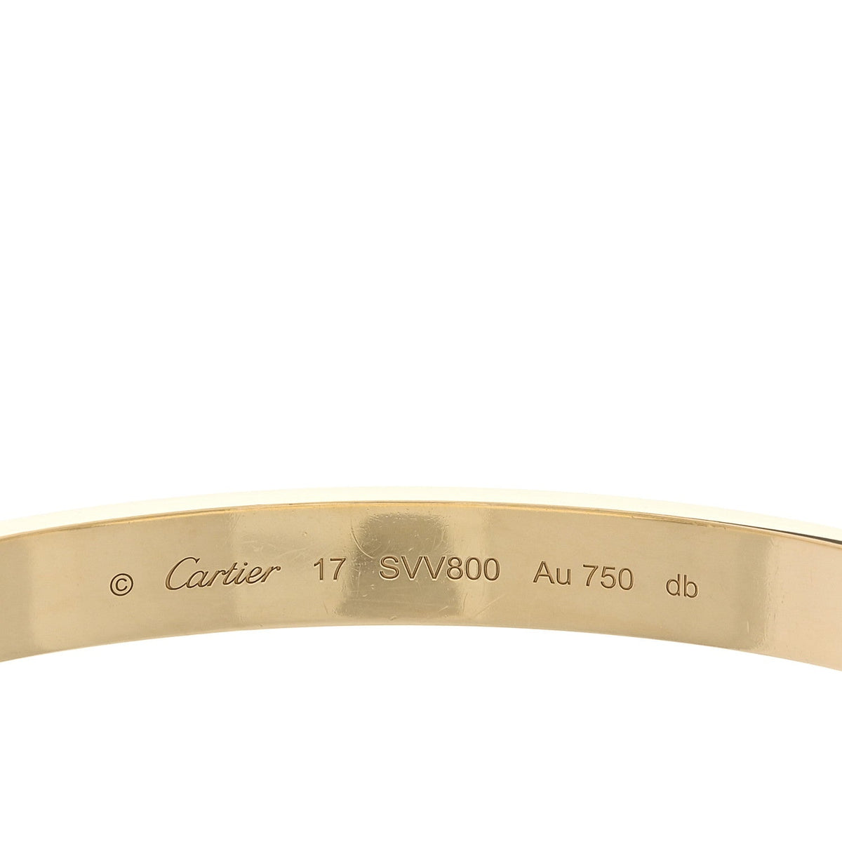 18K Yellow Gold LOVE Bracelet 17