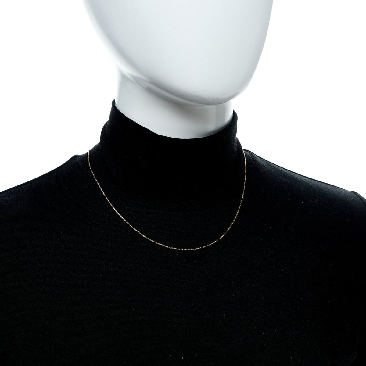 18K Yellow Gold 1mm Box Chain Necklace 18"