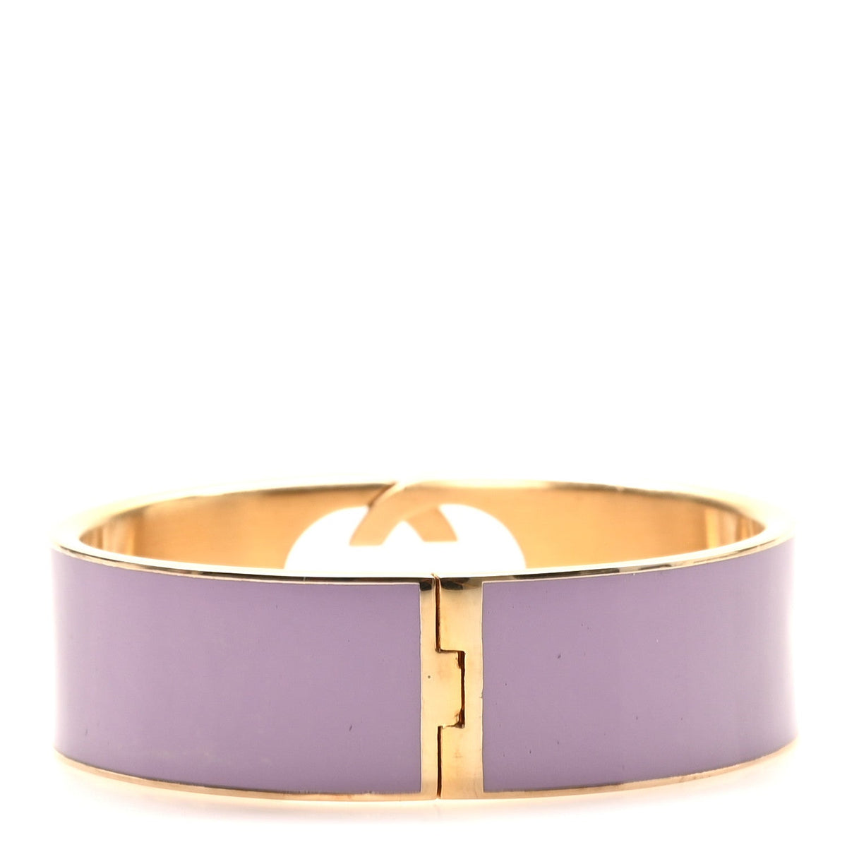 Enamel Interlocking G Cuff Bracelet Lilac