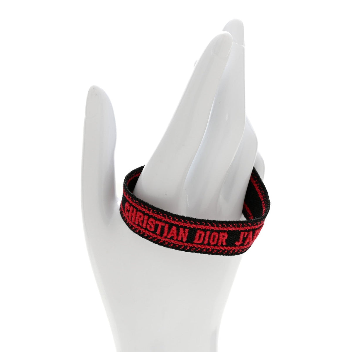Woven Cotton J'Adior Friendship Bracelet Black Red