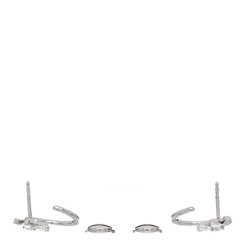 Platinum Diamond Victoria Vine Circle Earrings