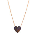 18K Rose Gold Boulder Opal One of a Kind Love Pendant Necklace