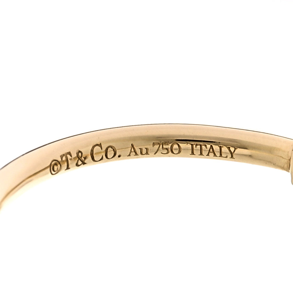18K Yellow Gold Diamond T Wire Ring 58 8.5