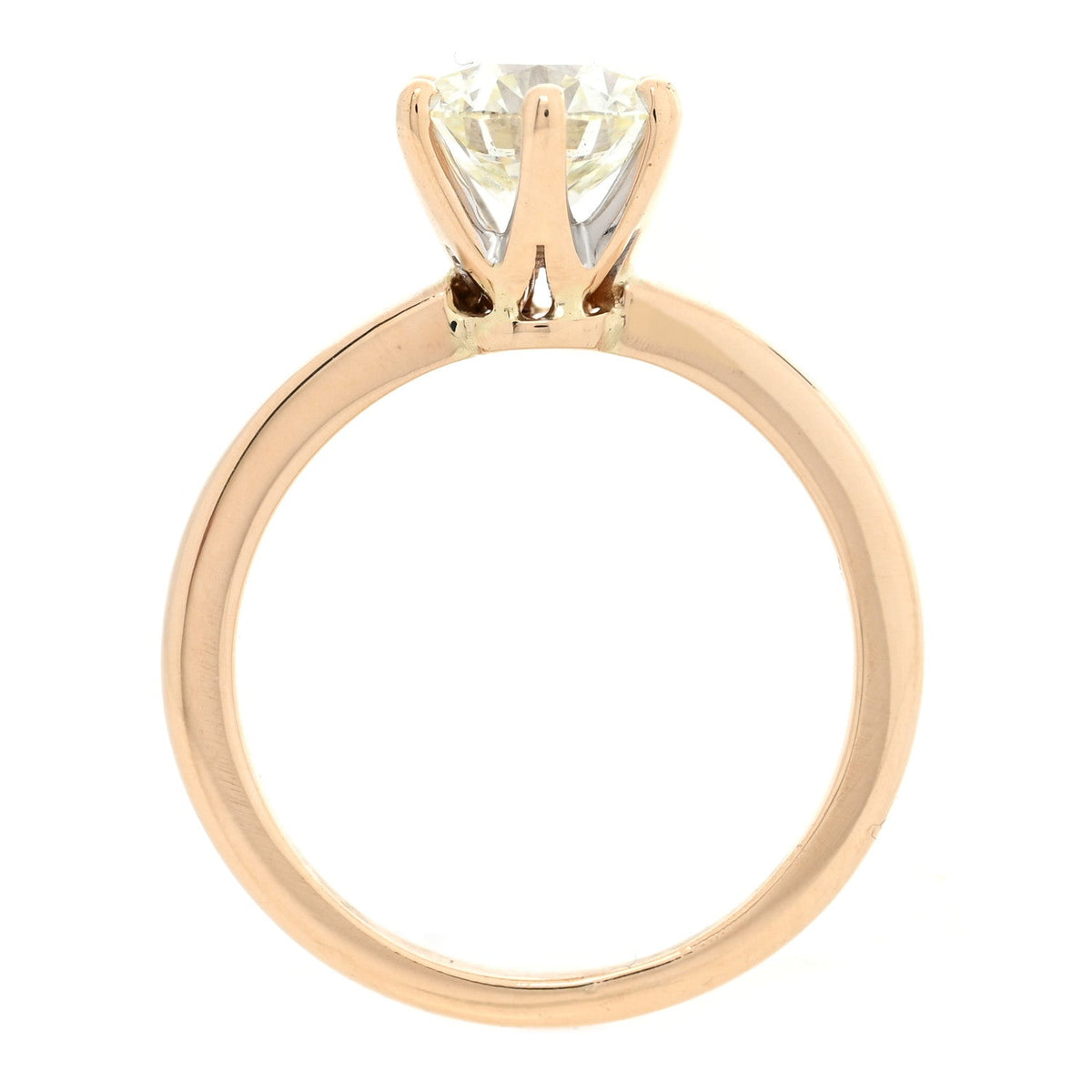 14K Yellow Gold Diamond 1.90ct Solitaire Engagement Ring 52 6