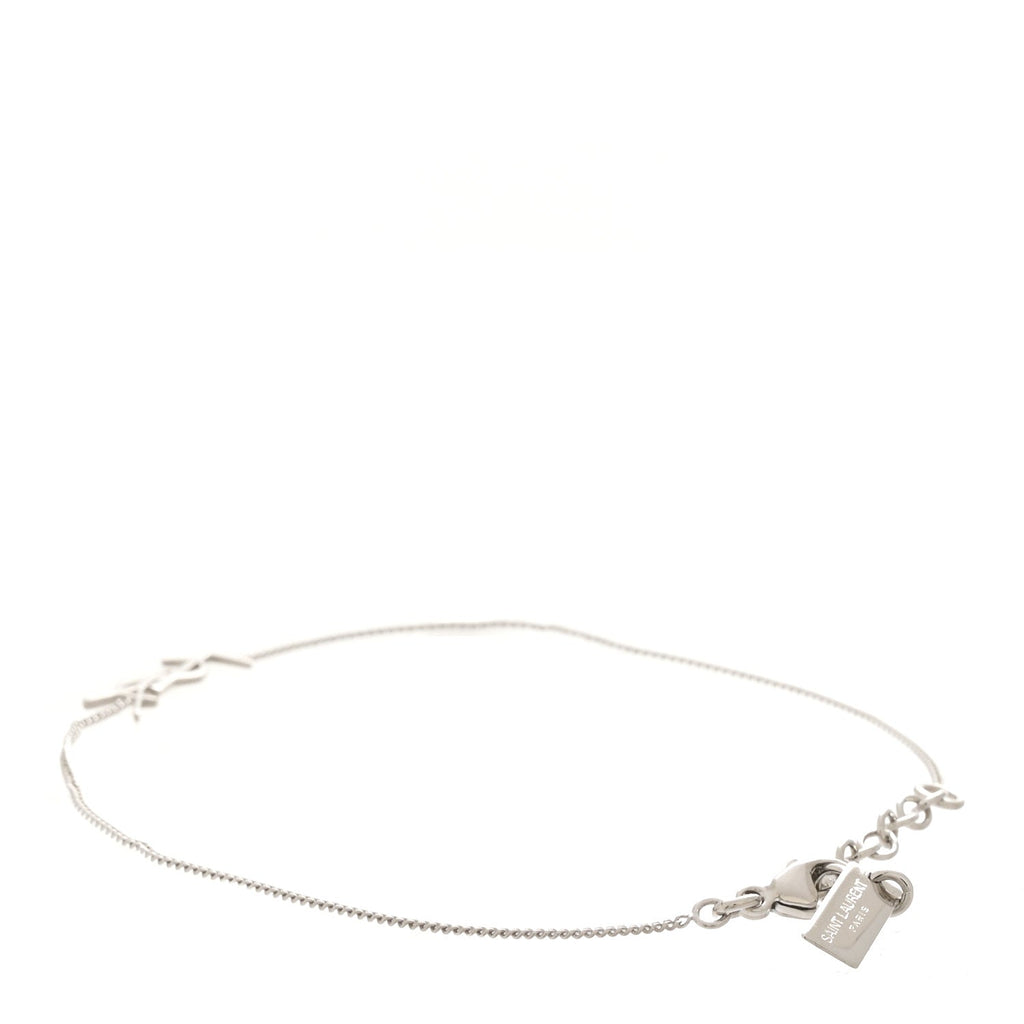 Brass Monogram Charm Bracelet L Silver