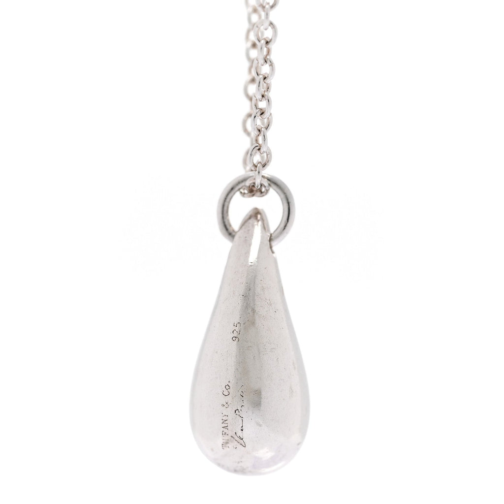 Sterling Silver 12mm Elsa Peretti Teardrop Pendant Necklace
