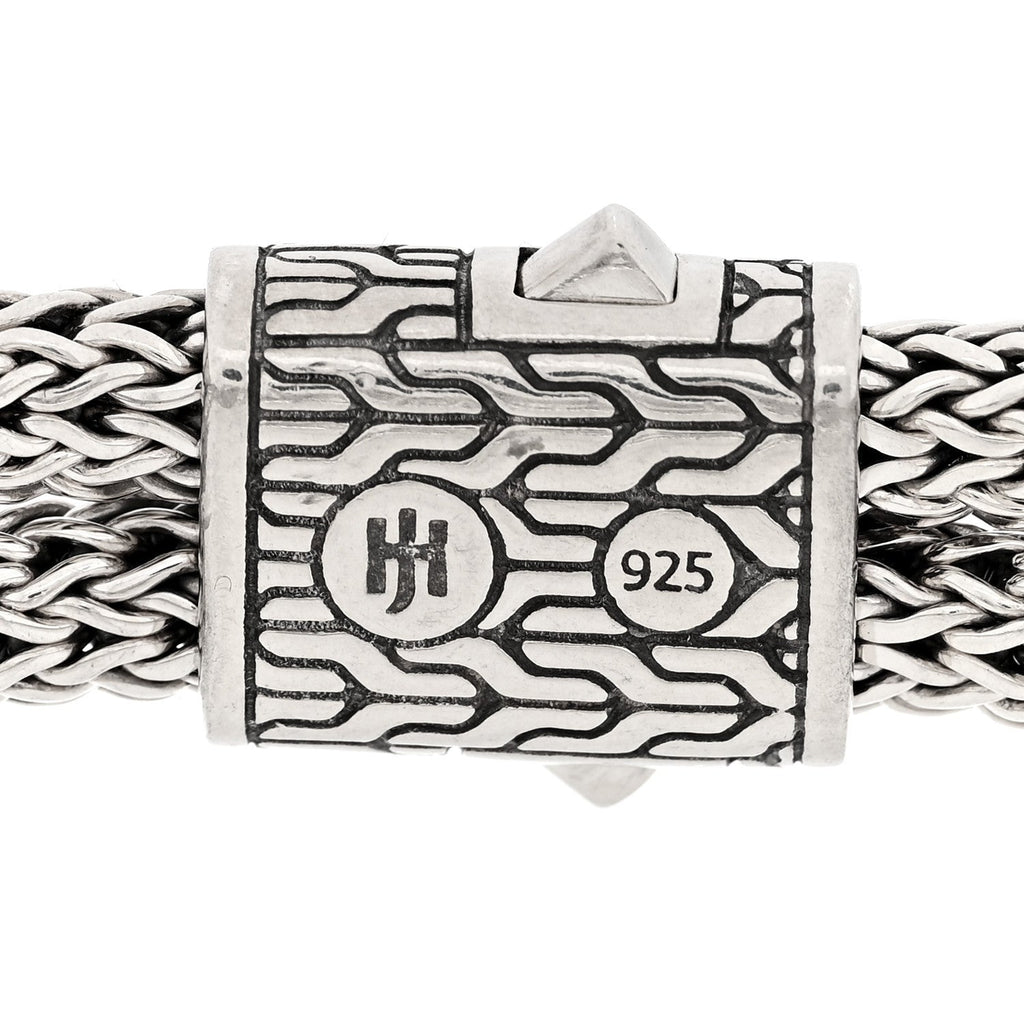 Sterling Silver 10mm Love Knot Bracelet Black