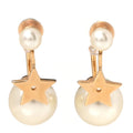 Pearl Crystal My ABCDior Tribales Etoile Star Earrings Gold