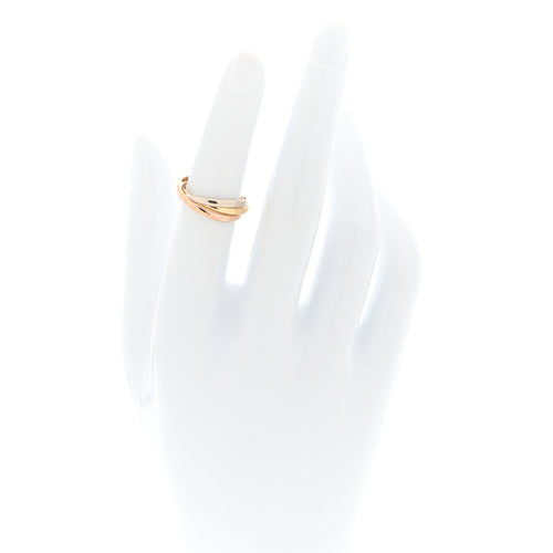 18K Pink Yellow White Gold Small Trinity Ring 49 5
