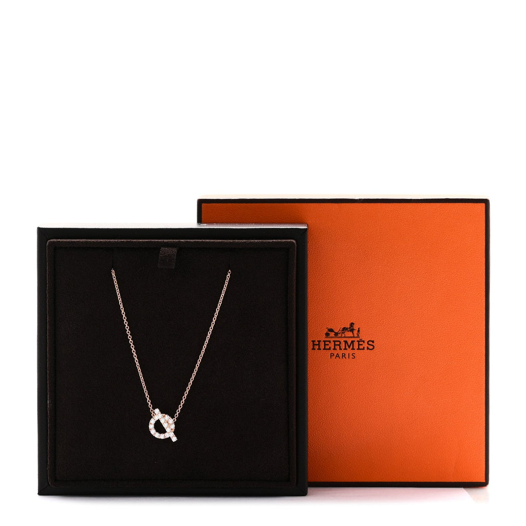 18K Rose Gold Diamond Finesse Pendant Necklace