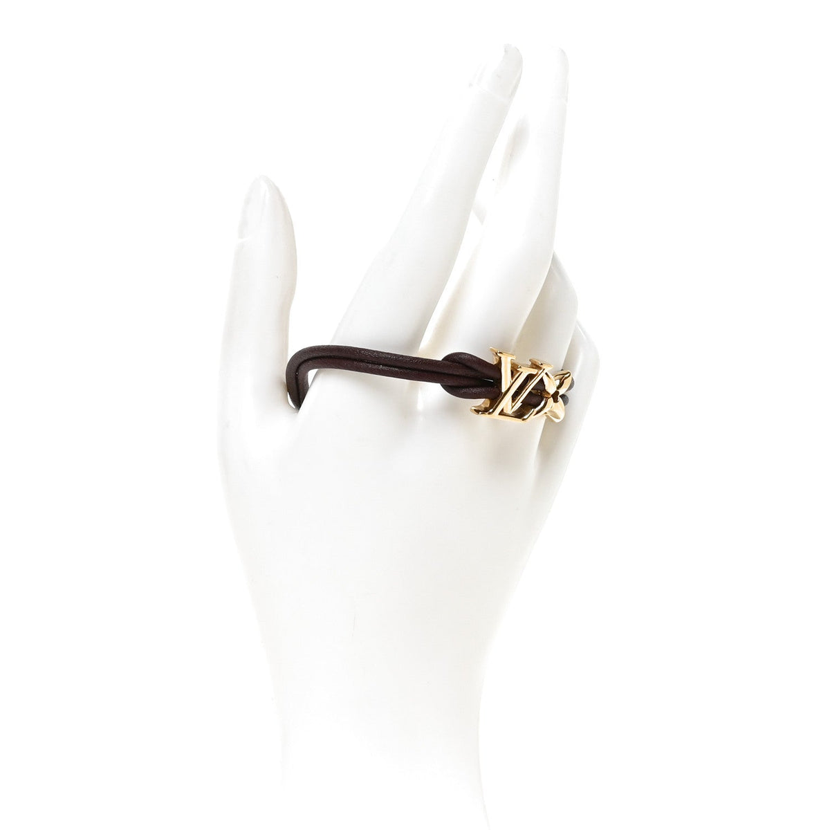 Calfskin LV Bloom Bracelet Deep Red