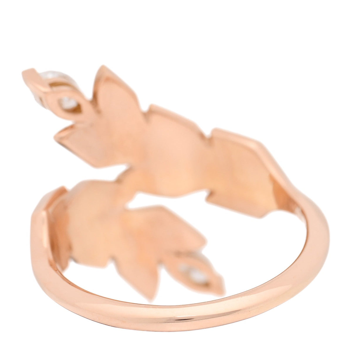 18K Rose Gold Diamond Victoria Vine Bypass Ring 52 6