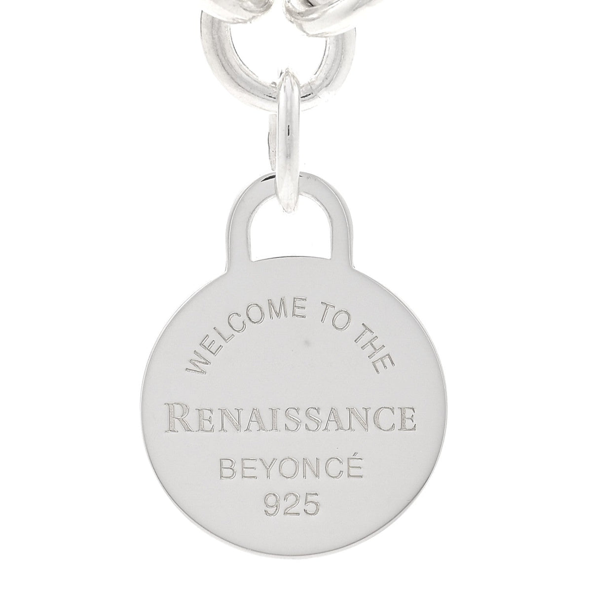 Sterling Silver Return to Tiffany X Beyonce Renaissance Round Tag Pendant Necklace