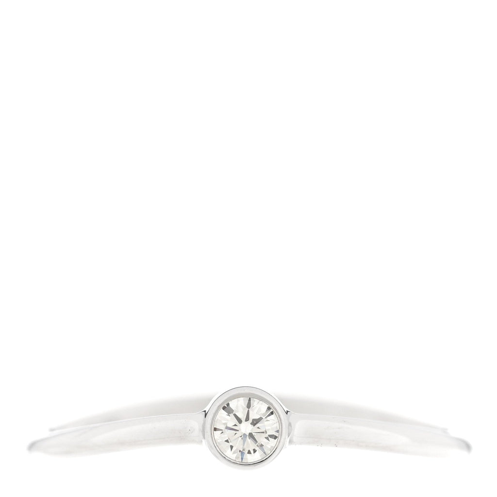 Platinum Diamond Elsa Peretti Single-Row Wave Ring 49 4.75