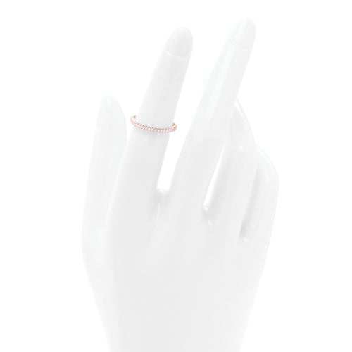 18K Pink Gold Diamond 1.5mm Etincelle de Cartier Wedding Band Ring 49 5