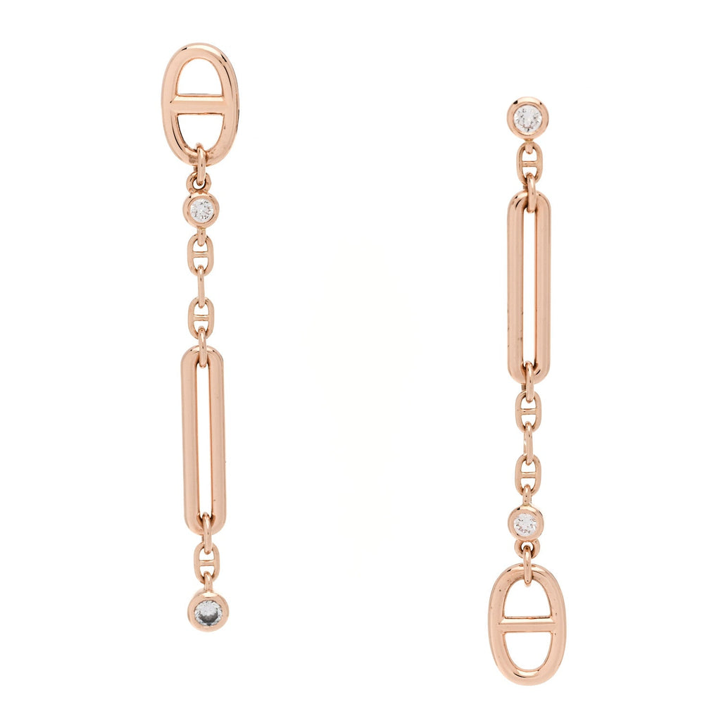 18K Rose Gold Diamond Chaos Earrings