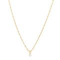 14K Yellow Gold Diamond .08ct Solitaire Pendant Necklace
