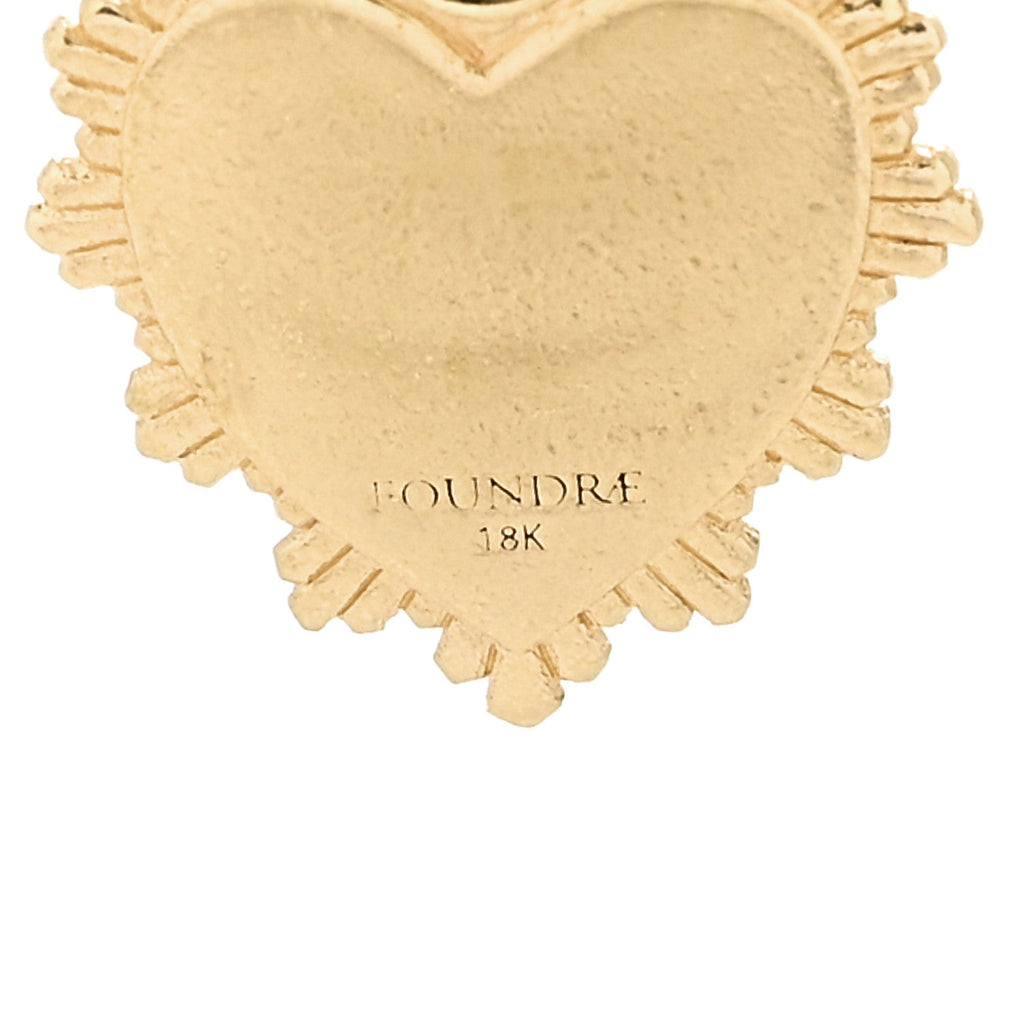 18K Yellow Gold Diamond Miniature Heart Pendant