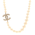 Pearl CC 100th Anniversary Necklace Light Gold