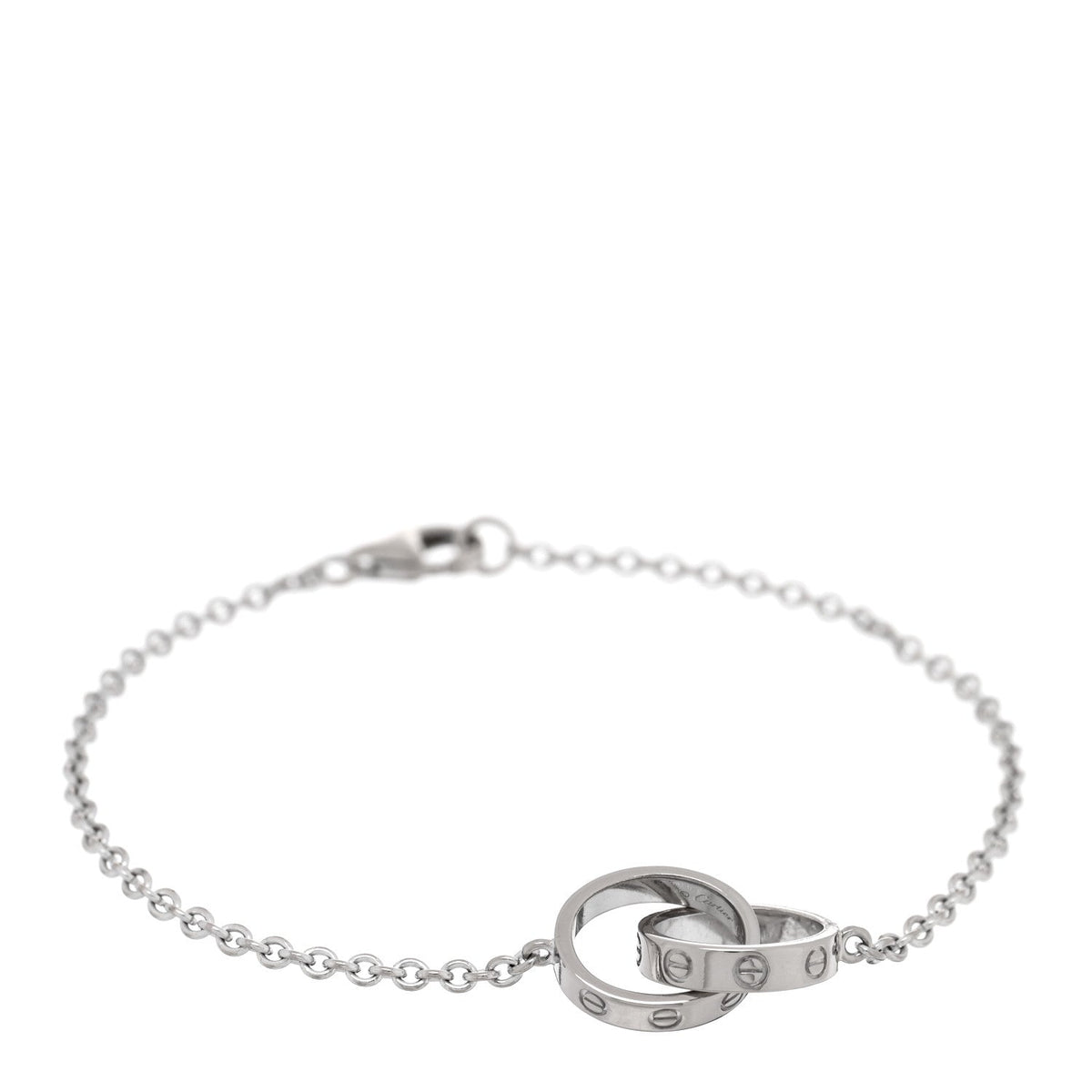 18K White Gold Interlocking LOVE Bracelet