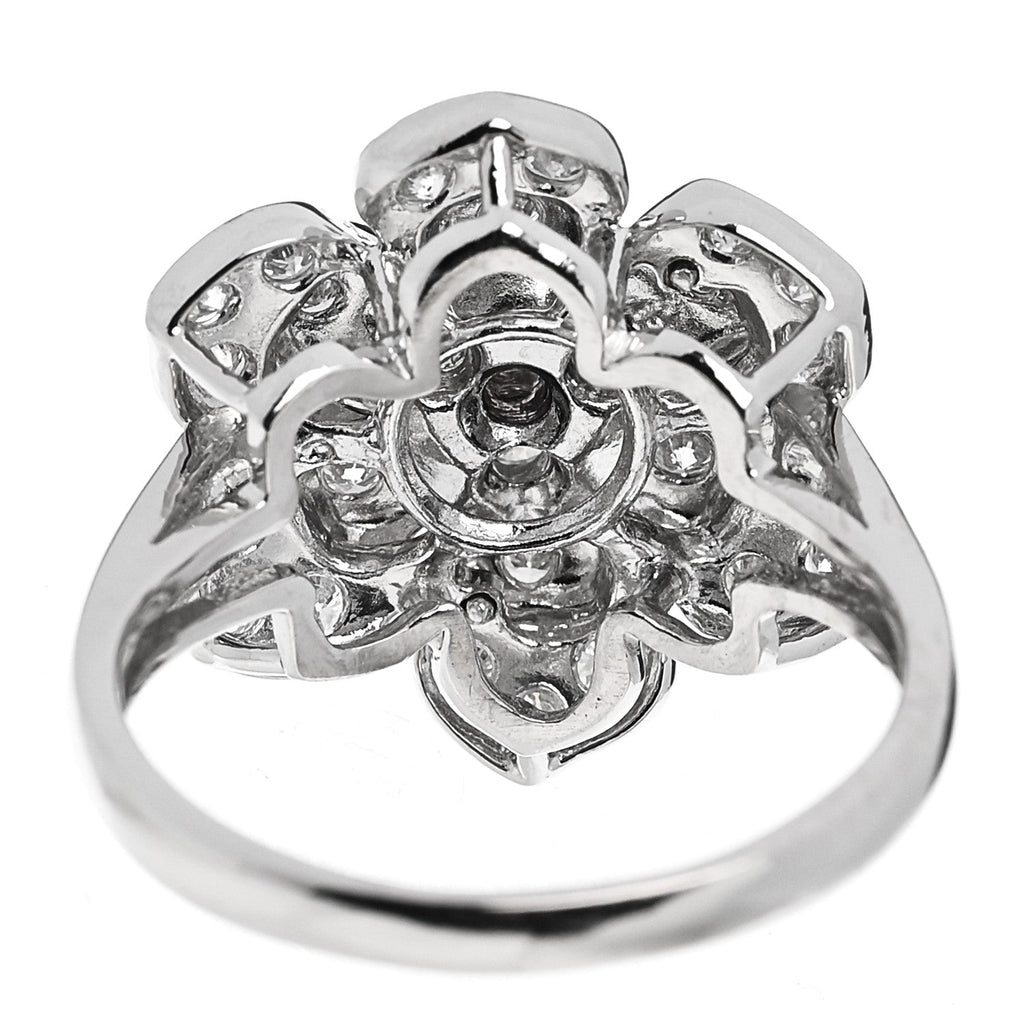 Platinum Pink Diamond 1.11ctw Flower Cocktail Ring 57 8