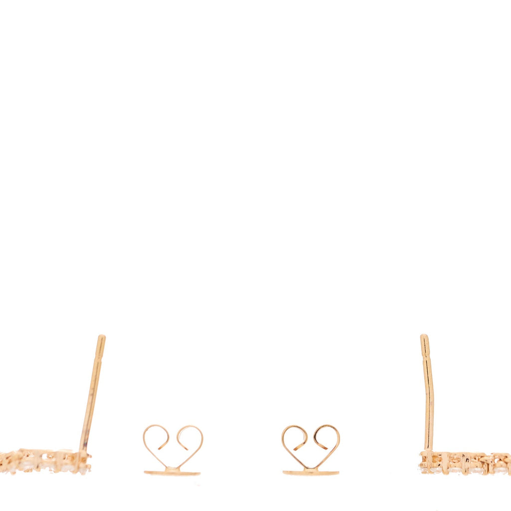 18K Rose Gold Diamond Loop Earrings