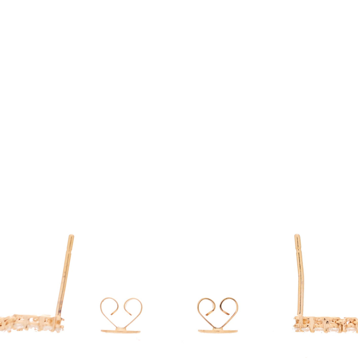 18K Rose Gold Diamond Loop Earrings