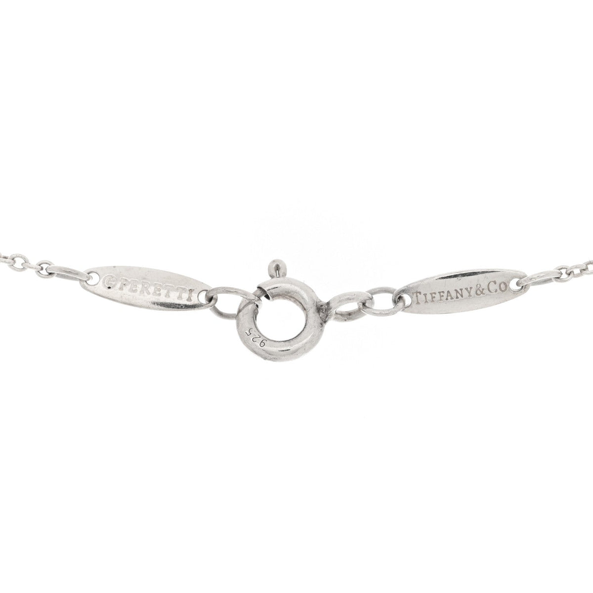 Sterling Silver Diamond .10ct Elsa Peretti Diamonds by the Yard Pendant Necklace