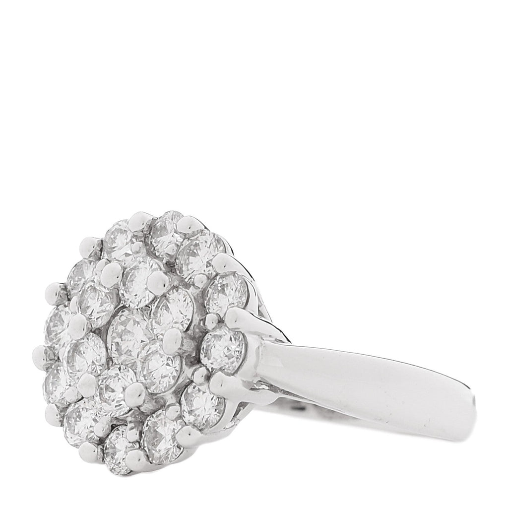 18K White Gold Diamond 2.00ctw Ring 58 8.25